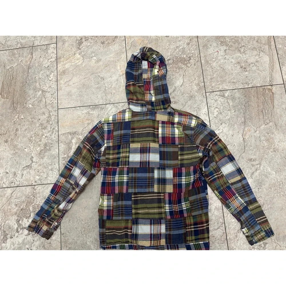 Polo Ralph Lauren Kids S 8 Patchwork Plaid Full Zip Hooded Jacket Multi-Color